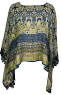 PRG7065 Sheer Avatar Pure Silk Capelet Poncho - Velora Luxury Fashion
