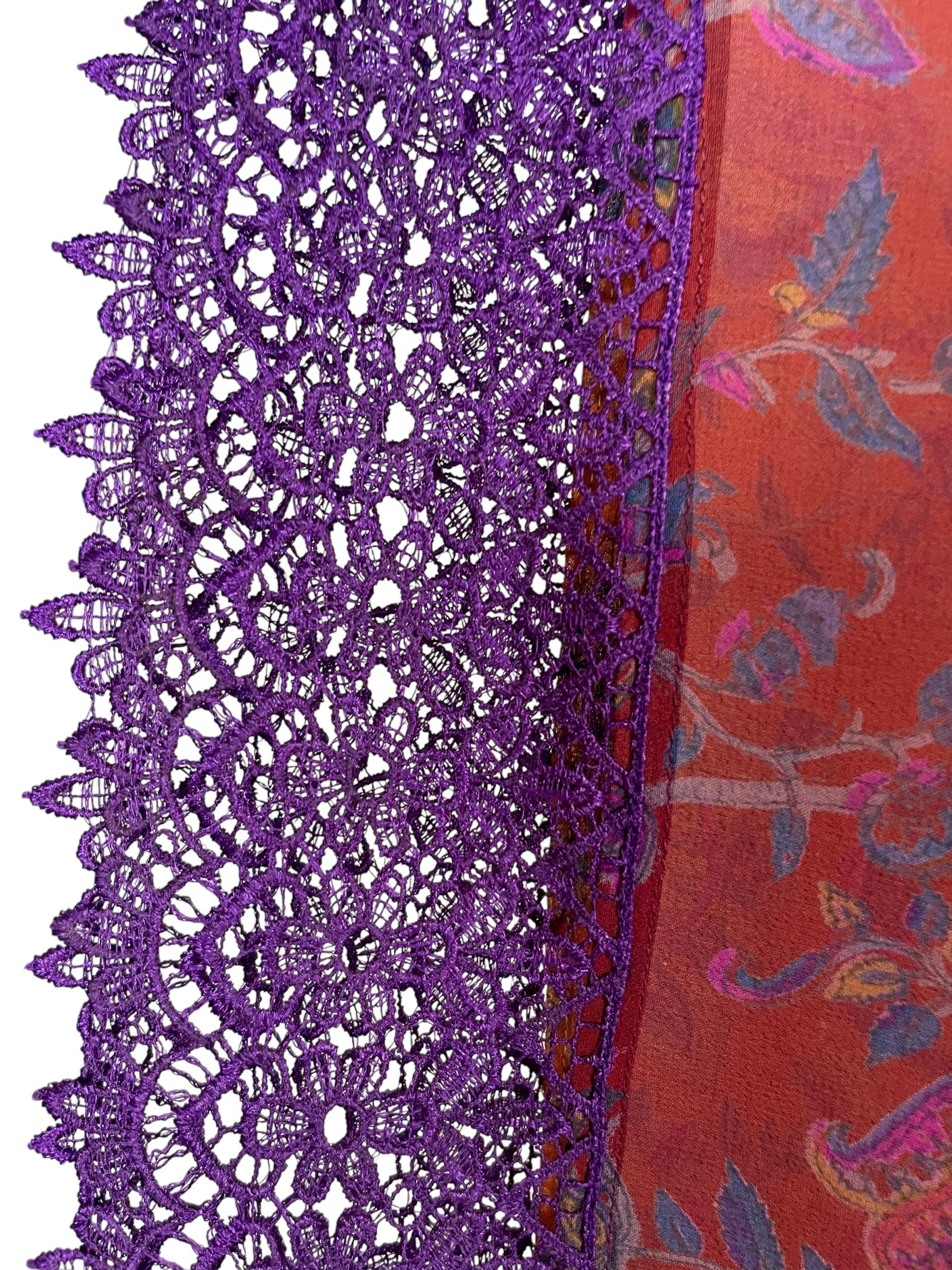 PRG7085 Sheer Avatar Pure Silk Capelet Poncho - Velora