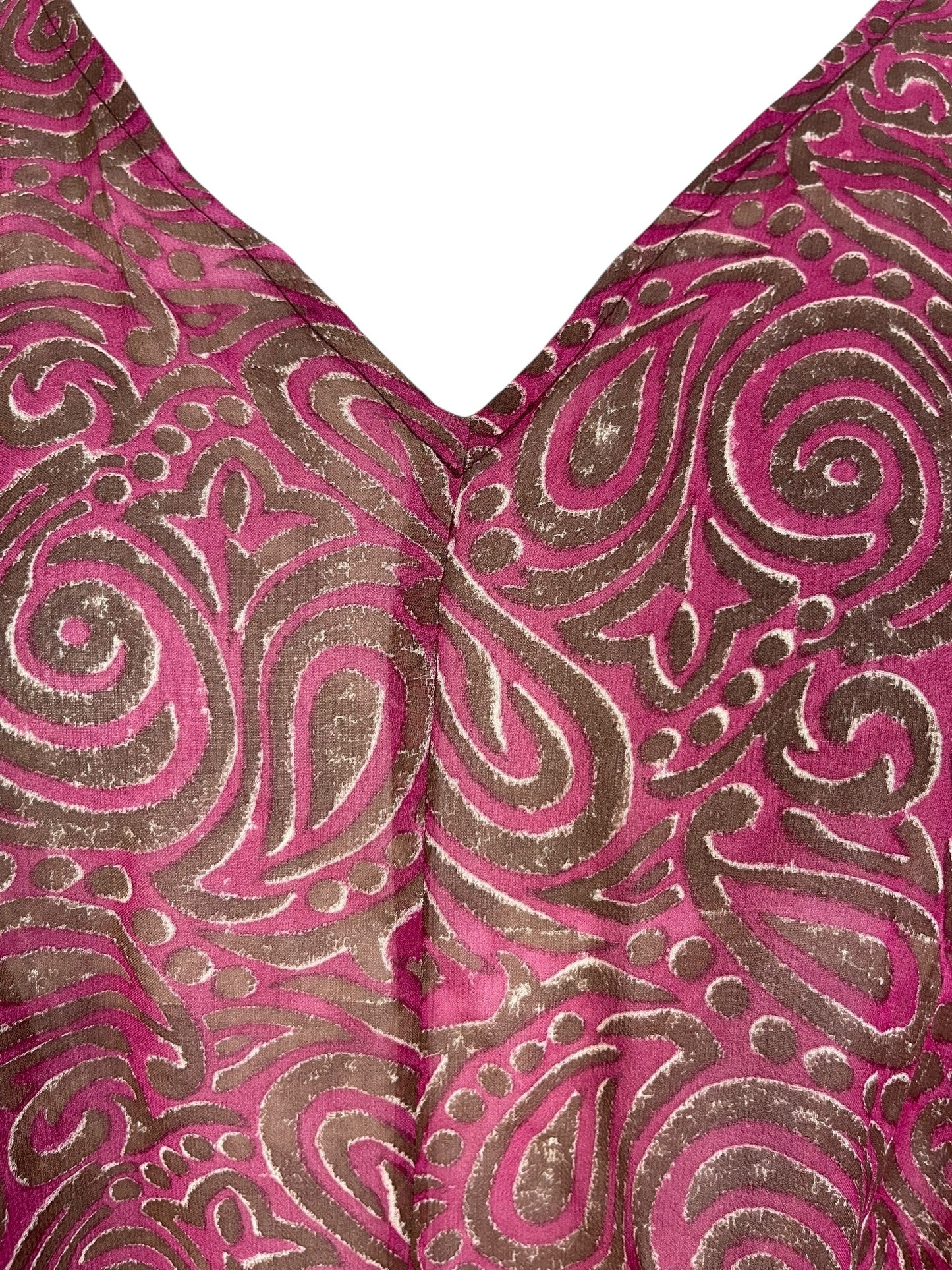 PRG7089 Sheer Avatar Pure Silk Waterfall Top - Velora Luxury Fashion