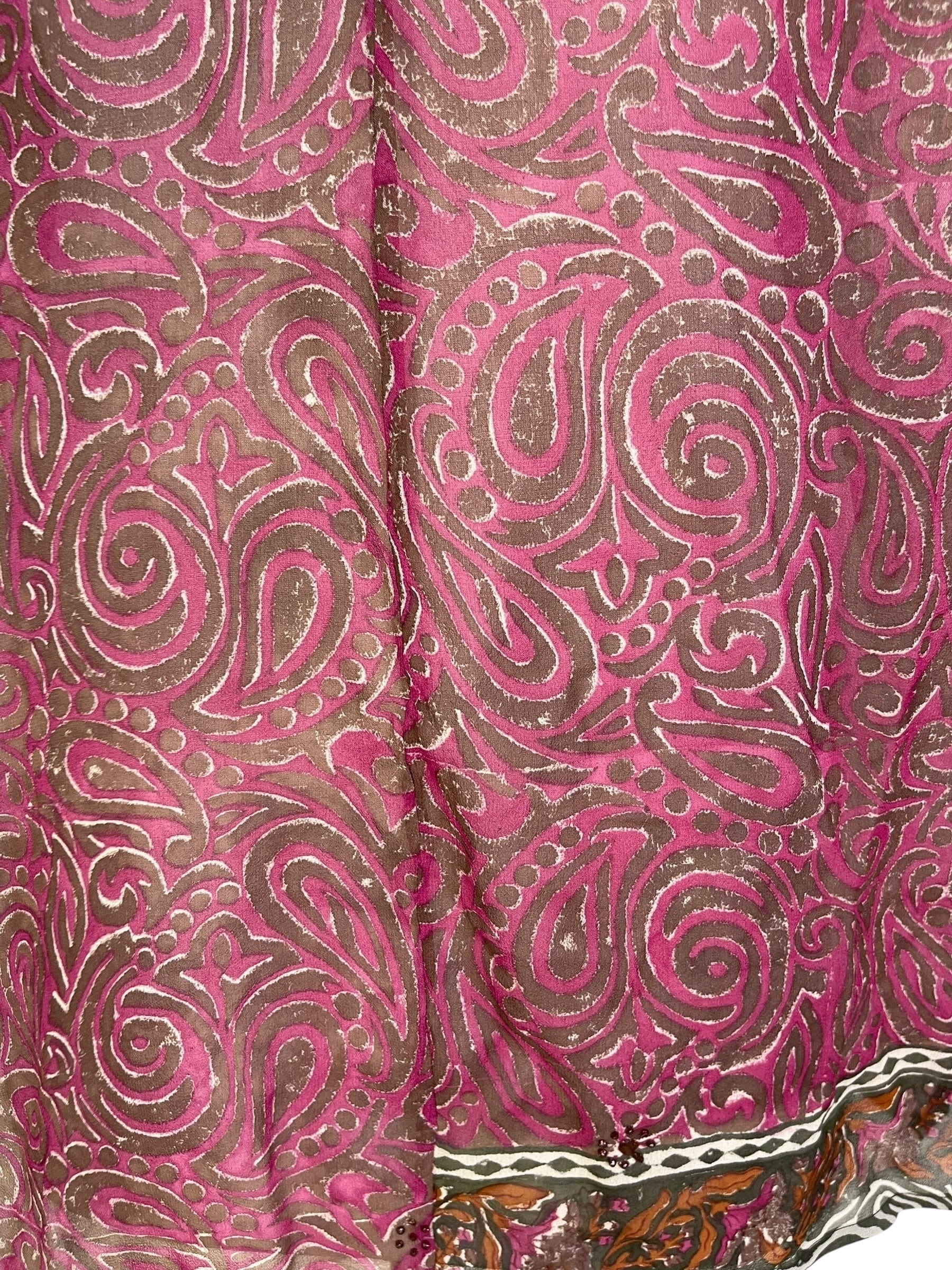PRG7089 Sheer Avatar Pure Silk Waterfall Top - Velora Luxury Fashion