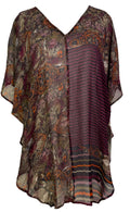 PRG7096 Sheer Avatar Pure Silk Waterfall Top - Velora Luxury Fashion