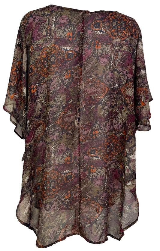PRG7096 Sheer Avatar Pure Silk Waterfall Top - Velora Luxury Fashion