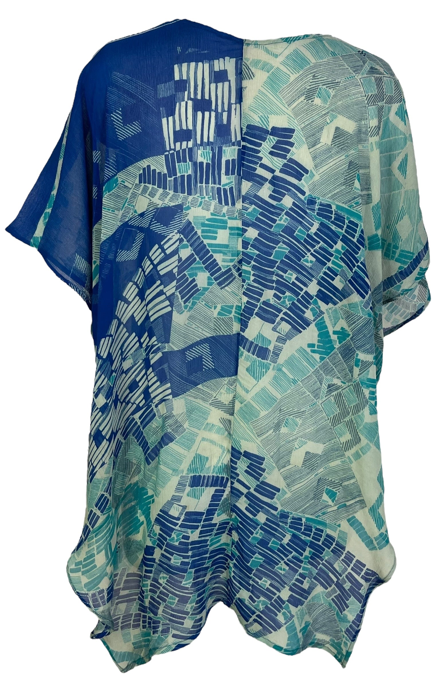 PRG7102 Sheer Avatar Pure Silk Waterfall Top - Velora Luxury Fashion
