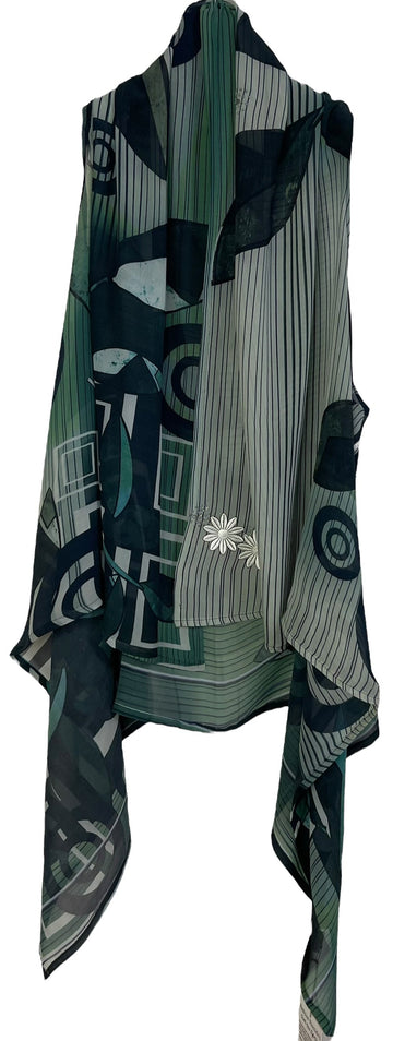 PRG7132 Sheer Avatar Pure Silk Versatile Vest - Velora Luxury Fashion