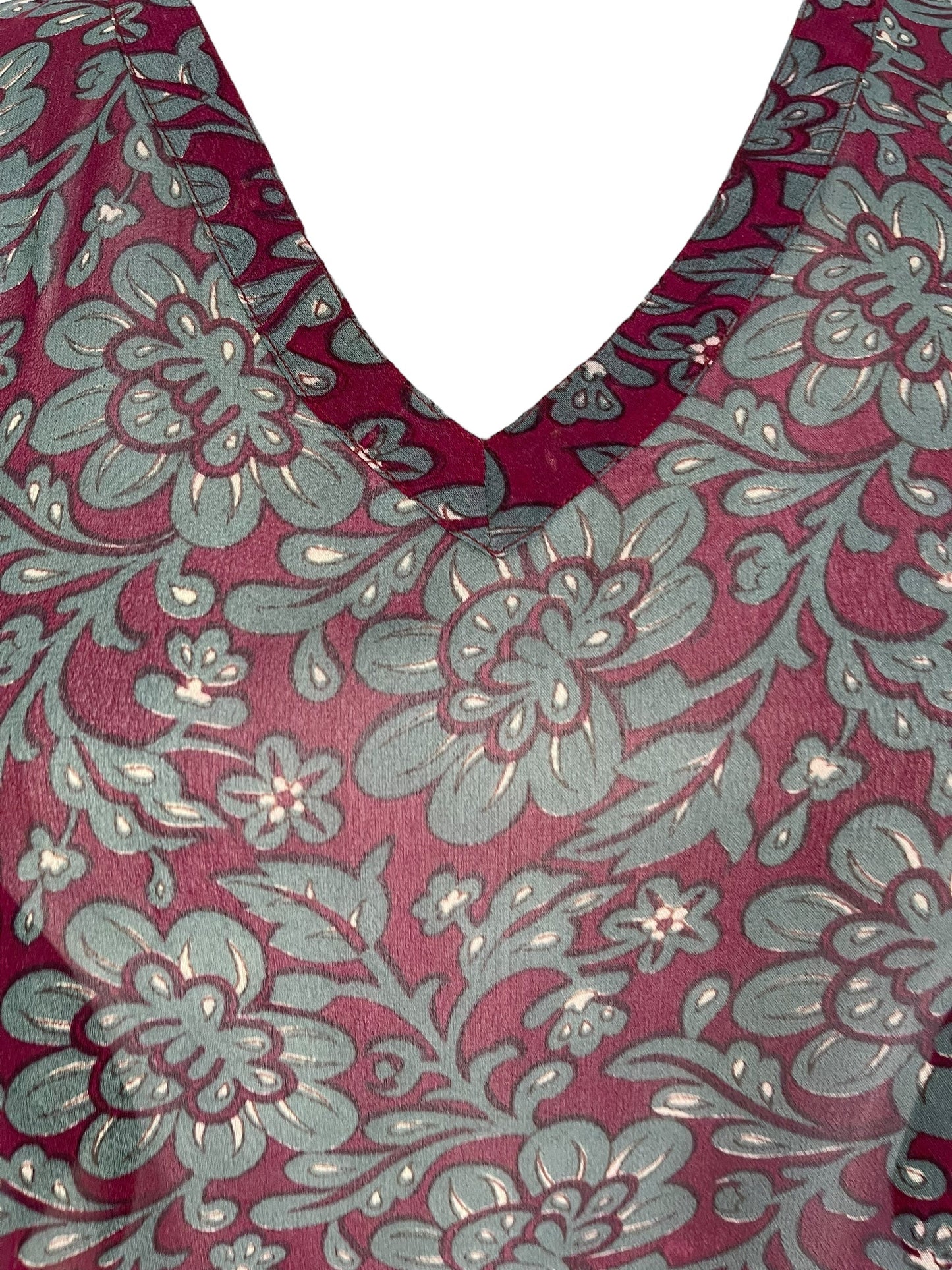 PRG7183 Sheer Avatar Pure Silk Long Tunic with Side Ties - Velora Luxury Fashion