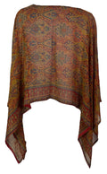 PRG7189 Sheer Avatar Pure Silk Capelet Poncho - Velora Luxury Fashion
