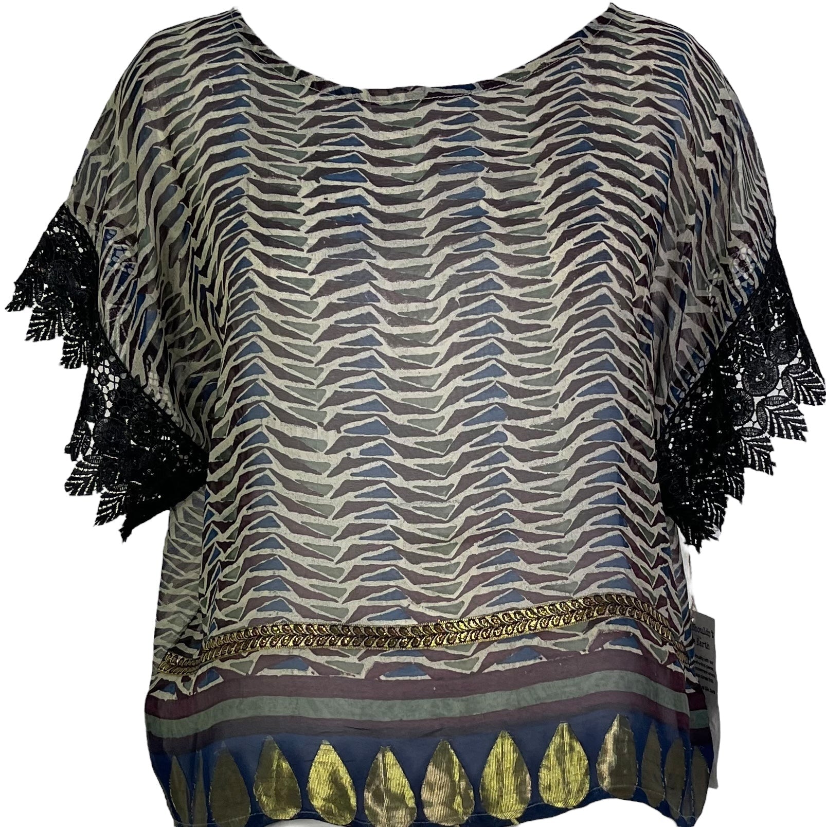 PRG7210 Sheer Avatar Pure Silk Boxy Top - Velora Luxury Fashion