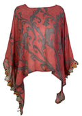 PRG7263 Sheer Avatar Pure Silk Capelet Poncho - Velora Luxury Fashion