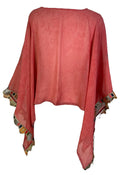 PRG7263 Sheer Avatar Pure Silk Capelet Poncho - Velora Luxury Fashion