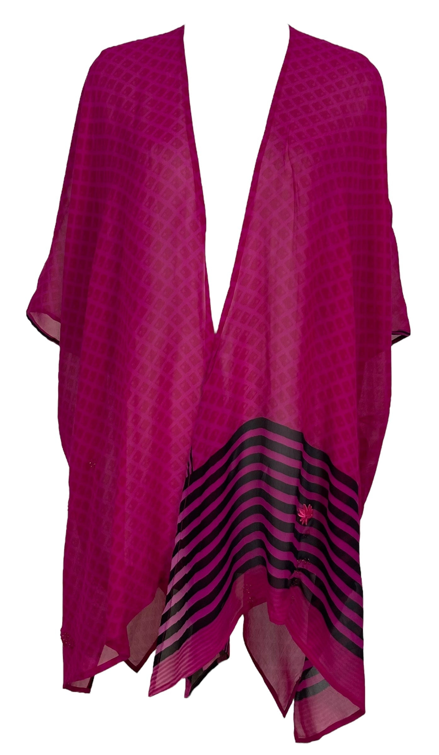 PRG7271 Sheer Avatar Pure Silk Cardigan - Velora Luxury Fashion