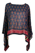 PRG7334 Sheer Avatar Pure Silk Kimono-Sleeved Top - Velora Luxury Fashion