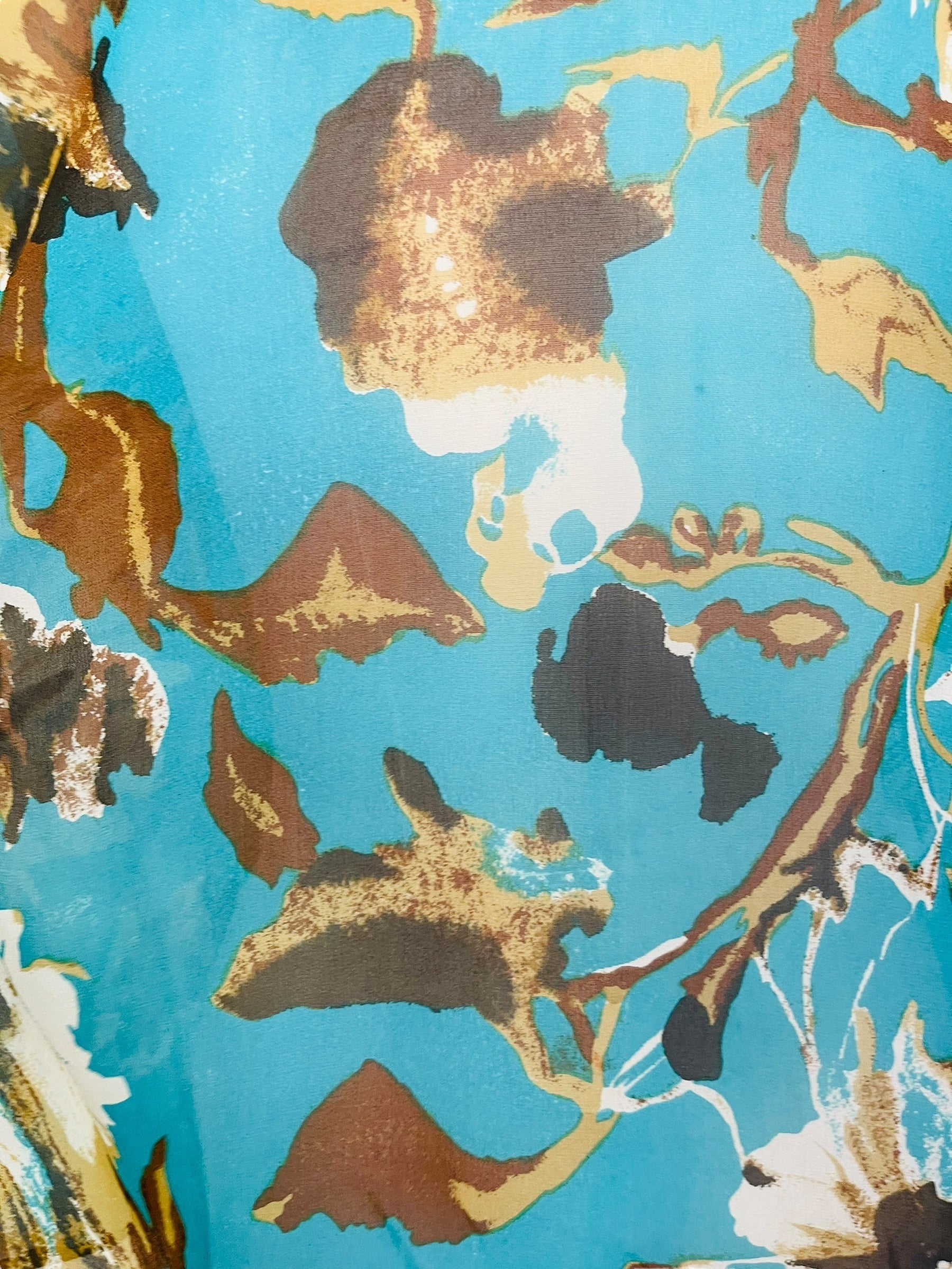 PRG7536 Sheer Avatar Pure Silk Side Slit Top - Velora