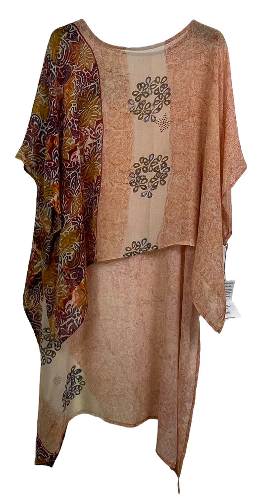PRG7714 Sheer Avatar Pure Silk Hi Lo Top - Velora Luxury Fashion