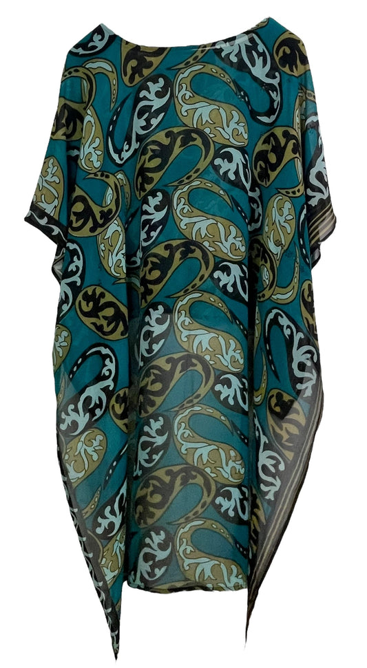 PRG7717 Sheer Avatar Pure Silk Hi Lo Top - Velora Luxury Fashion
