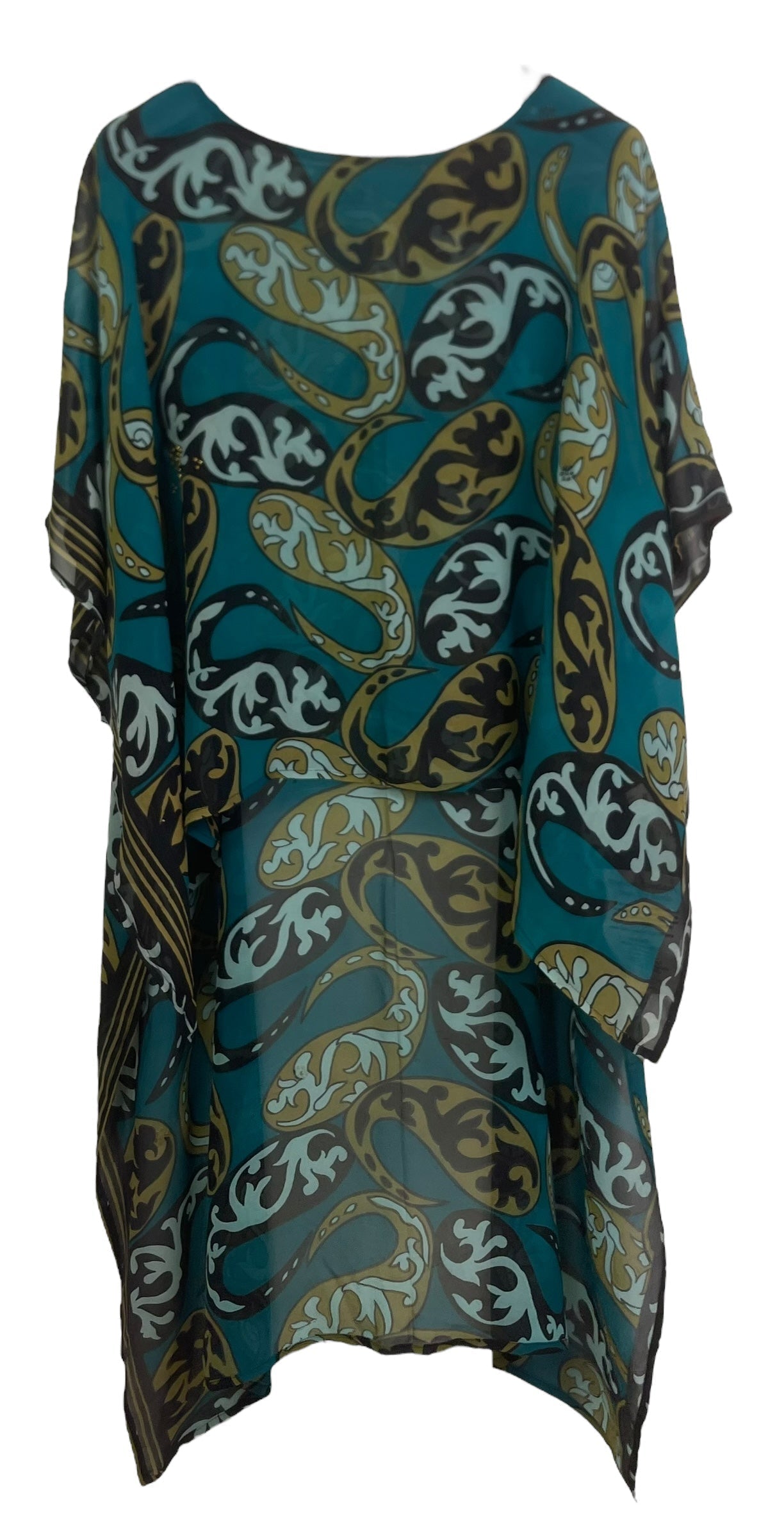PRG7717 Sheer Avatar Pure Silk Hi Lo Top - Velora Luxury Fashion