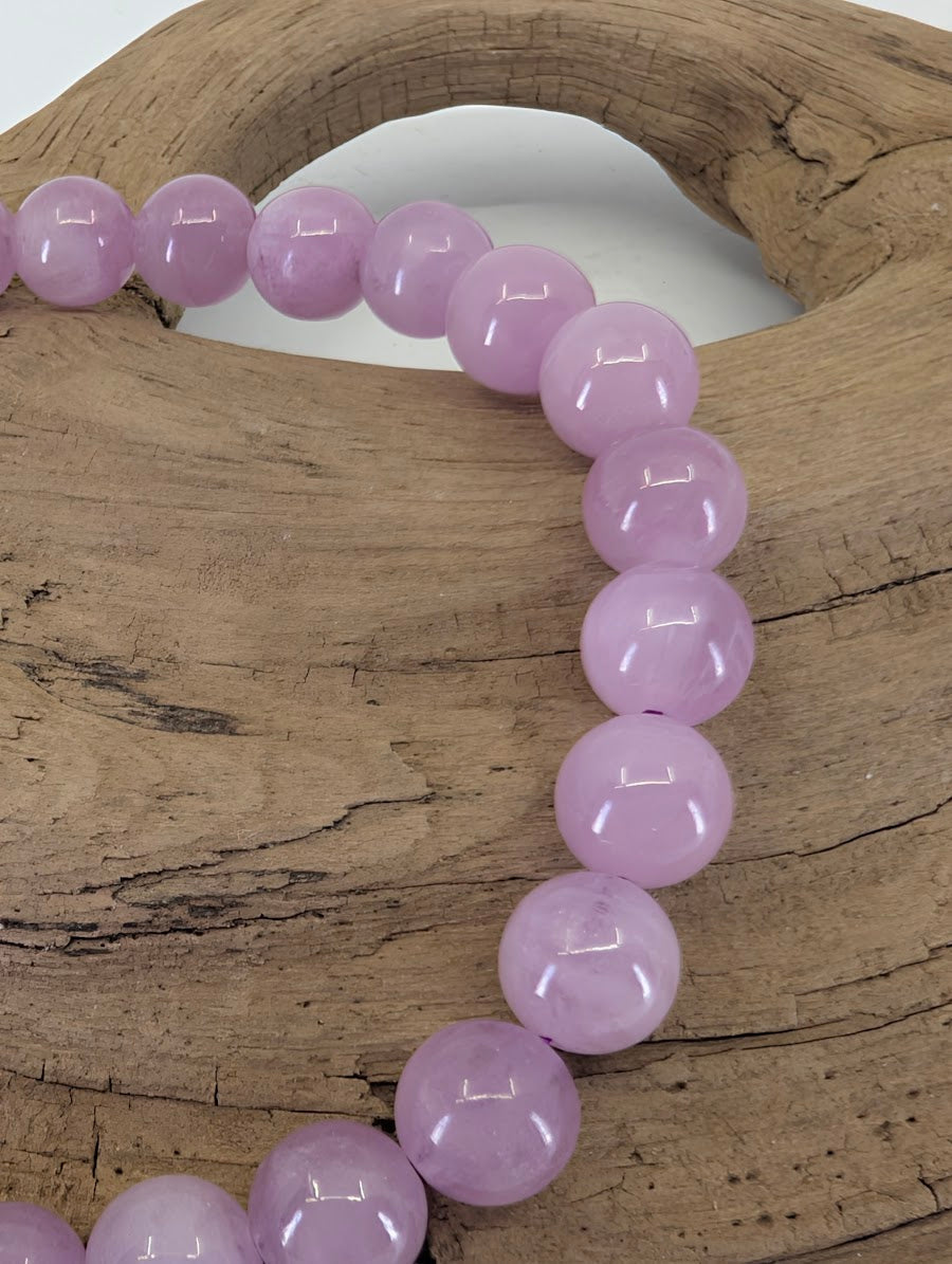 Kunzite Bracelet – 6 mm, 7mm & 8 mm Natural Pink Spodumene (AA Grade)
