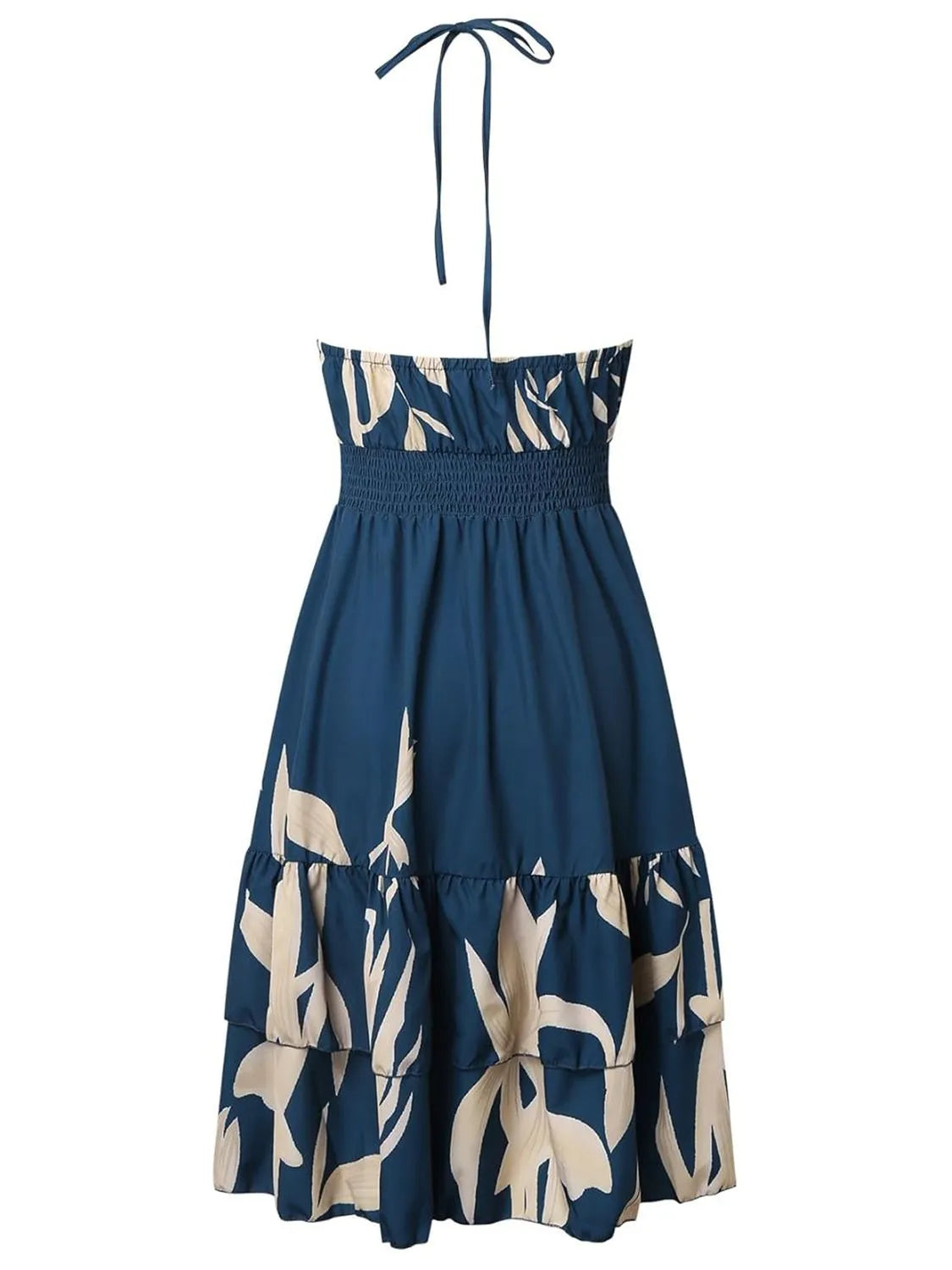 Paisley Print Halter Neck Mini Dress - Velora Luxury Fashion