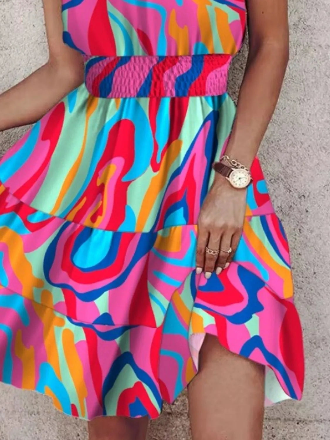 Paisley Print Halter Neck Mini Dress - Velora Luxury Fashion