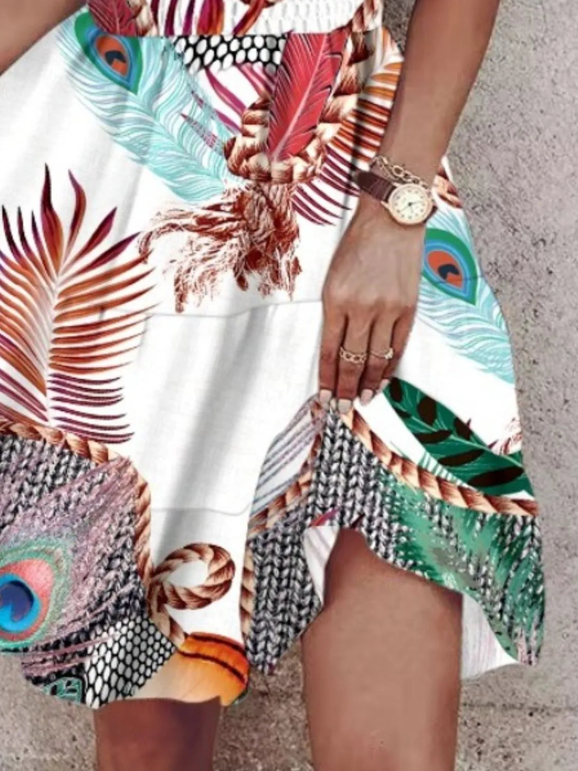 Paisley Print Halter Neck Mini Dress - Velora Luxury Fashion