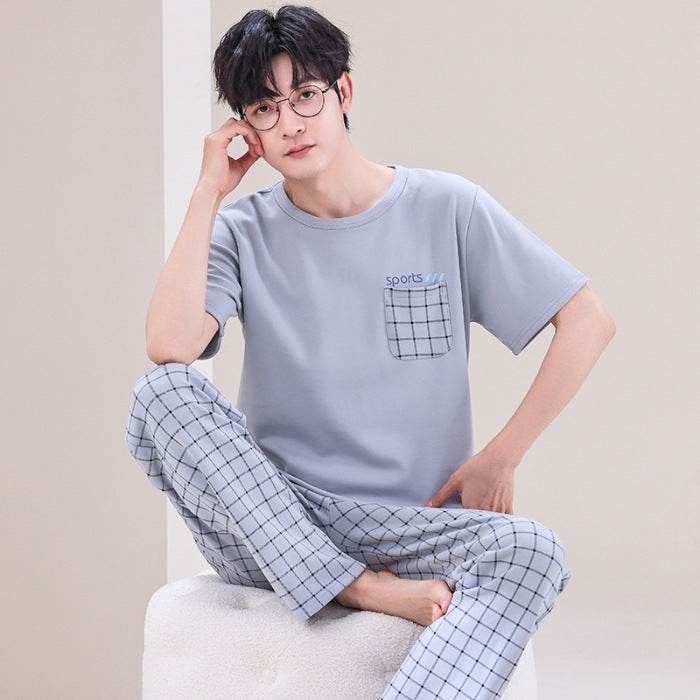 Pajamas Men's Short-sleeved Trousers Summer EX-STOCK Canada