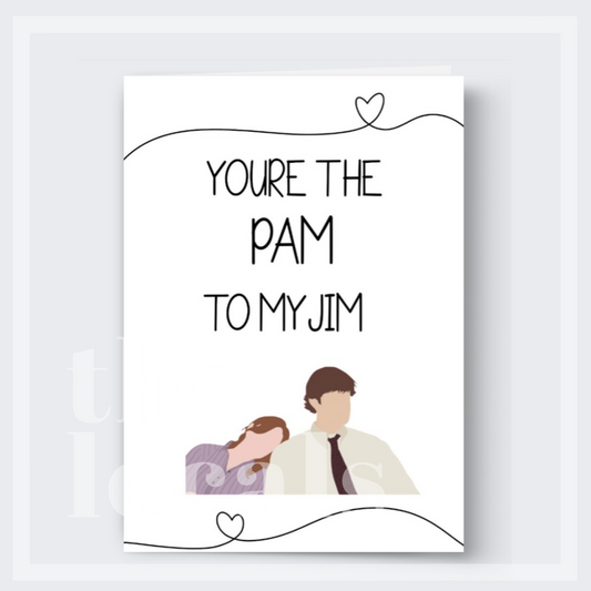 Pam to my Jim Greeting Card - Velora Luxury Fashion
