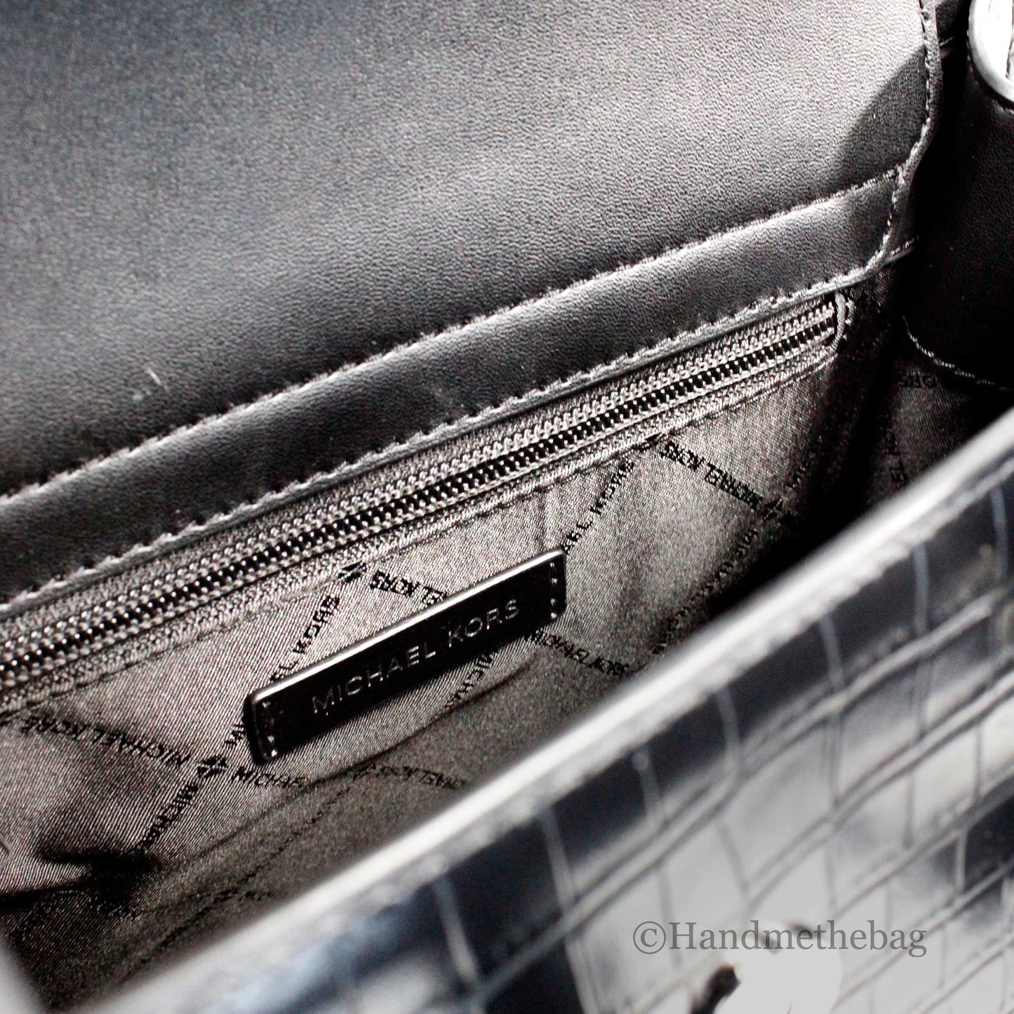 Michael Kors Carmen Black Leather Flap Satchel