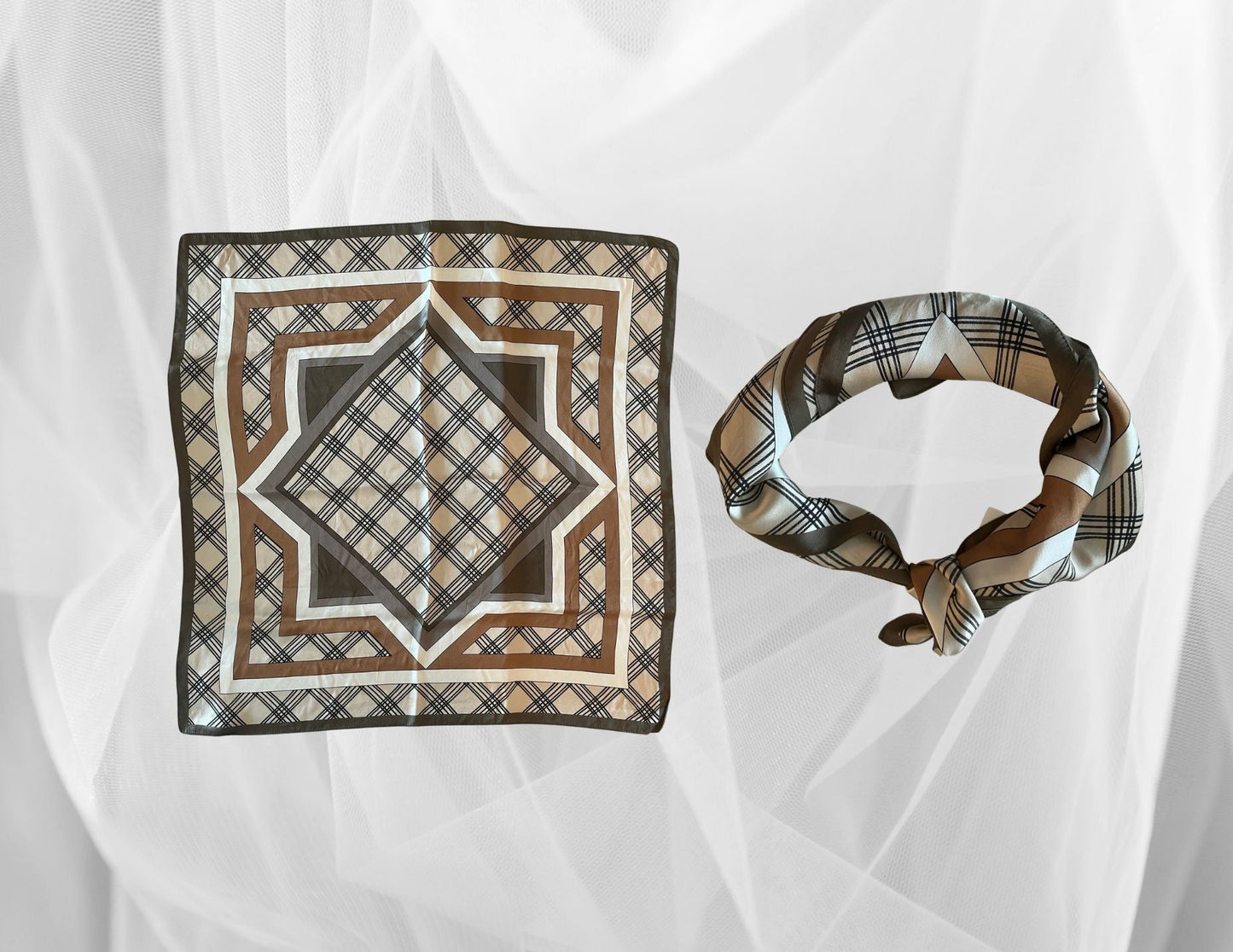 Forsters Finery Mulberry Silk Scarves. 26x26 inches Square - Velora