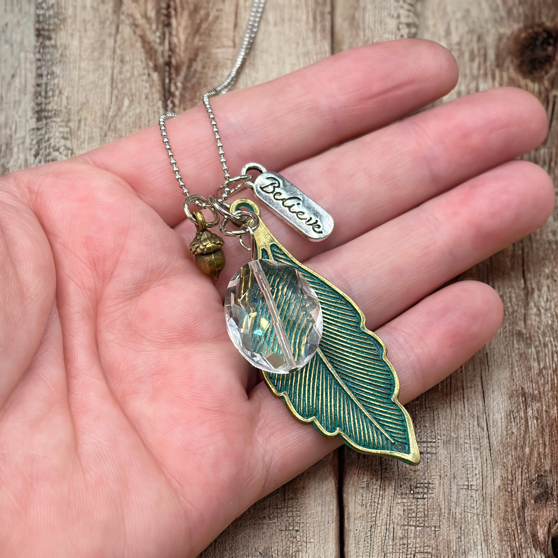 Patina Leaf Necklace - Velora Luxury Fashion