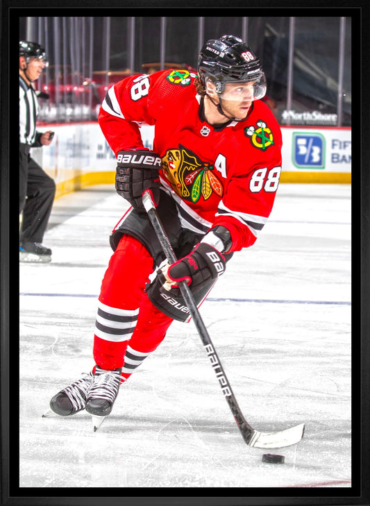 Patrick Kane 20x29 Framed Canvas Chicago Blackhawks - Velora Luxury Fashion