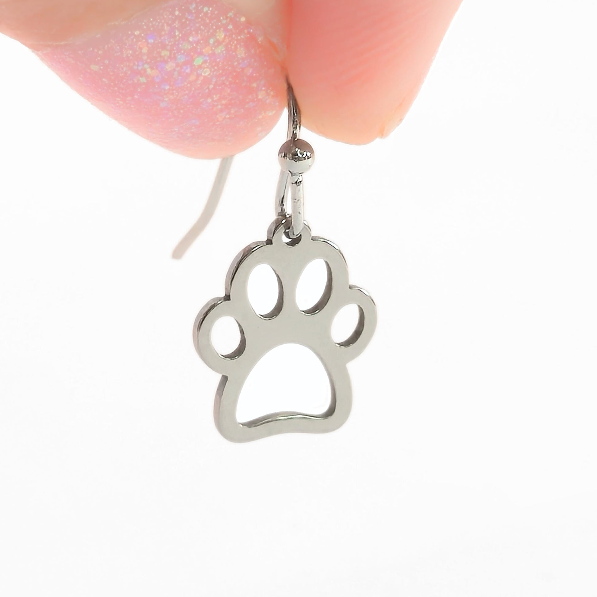 Paw Print Cut-Out Earrings - Velora
