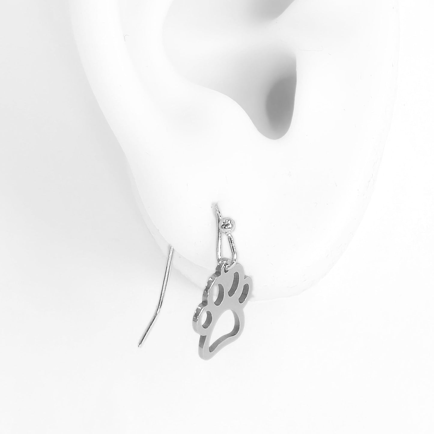 Paw Print Cut-Out Earrings - Velora