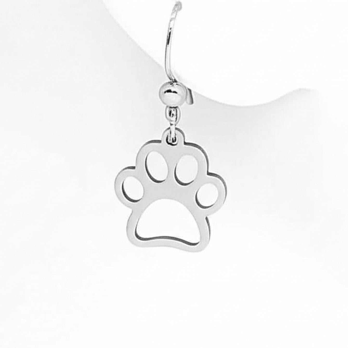 Paw Print Cut-Out Earrings - Velora