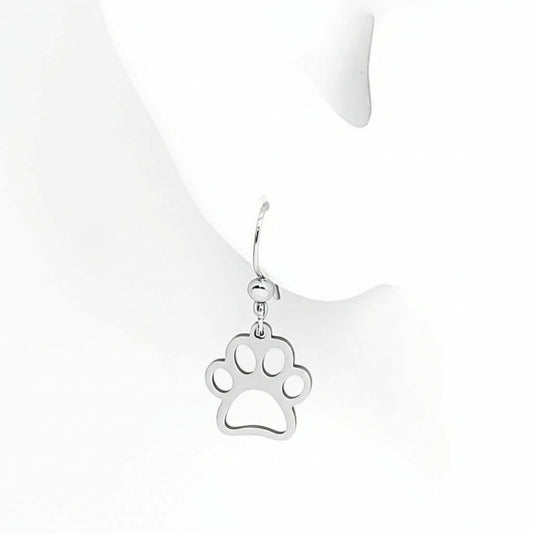 Paw Print Cut-Out Earrings - Velora