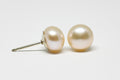 Peach Pink Pearl Stud Earrings 8mm - Velora Luxury Fashion