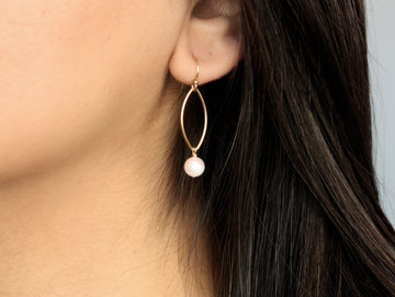 Pearl Marquise Long Drop Earrings - Velora Luxury Fashion