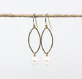 Pearl Marquise Long Drop Earrings - Velora Luxury Fashion