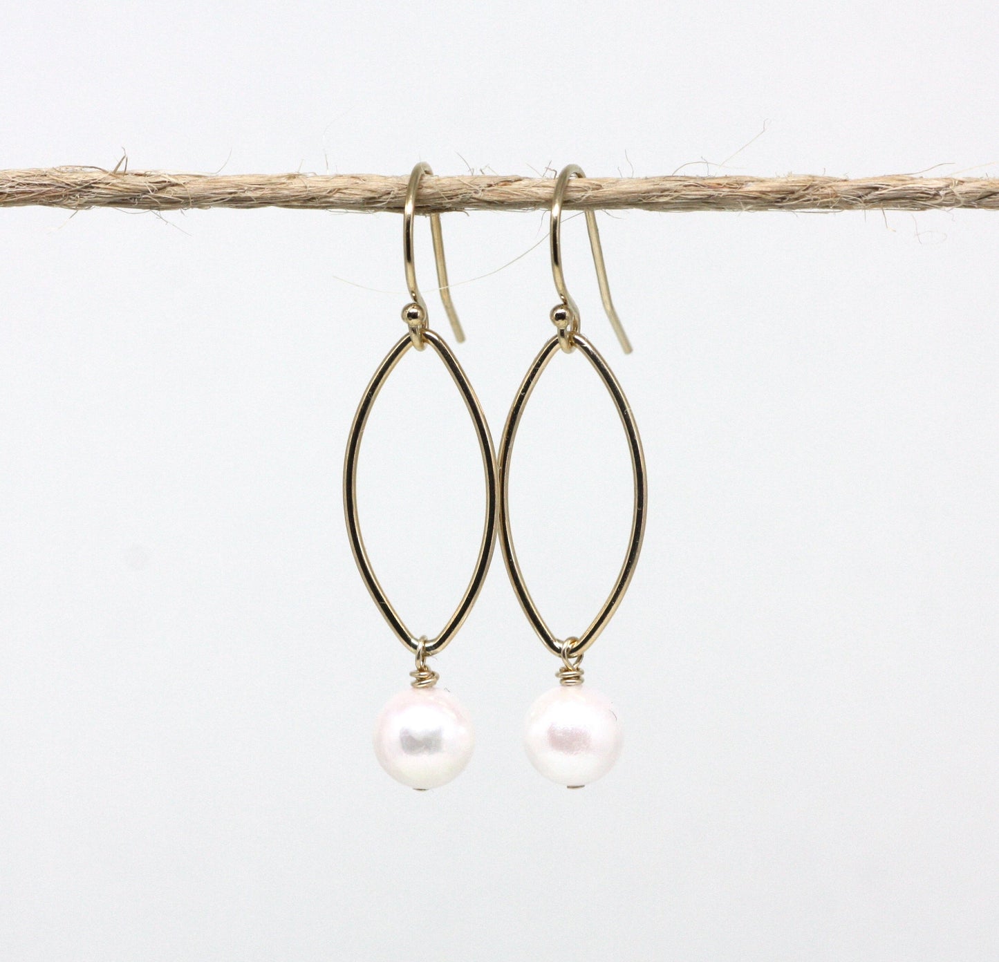 Pearl Marquise Long Drop Earrings - Velora Luxury Fashion