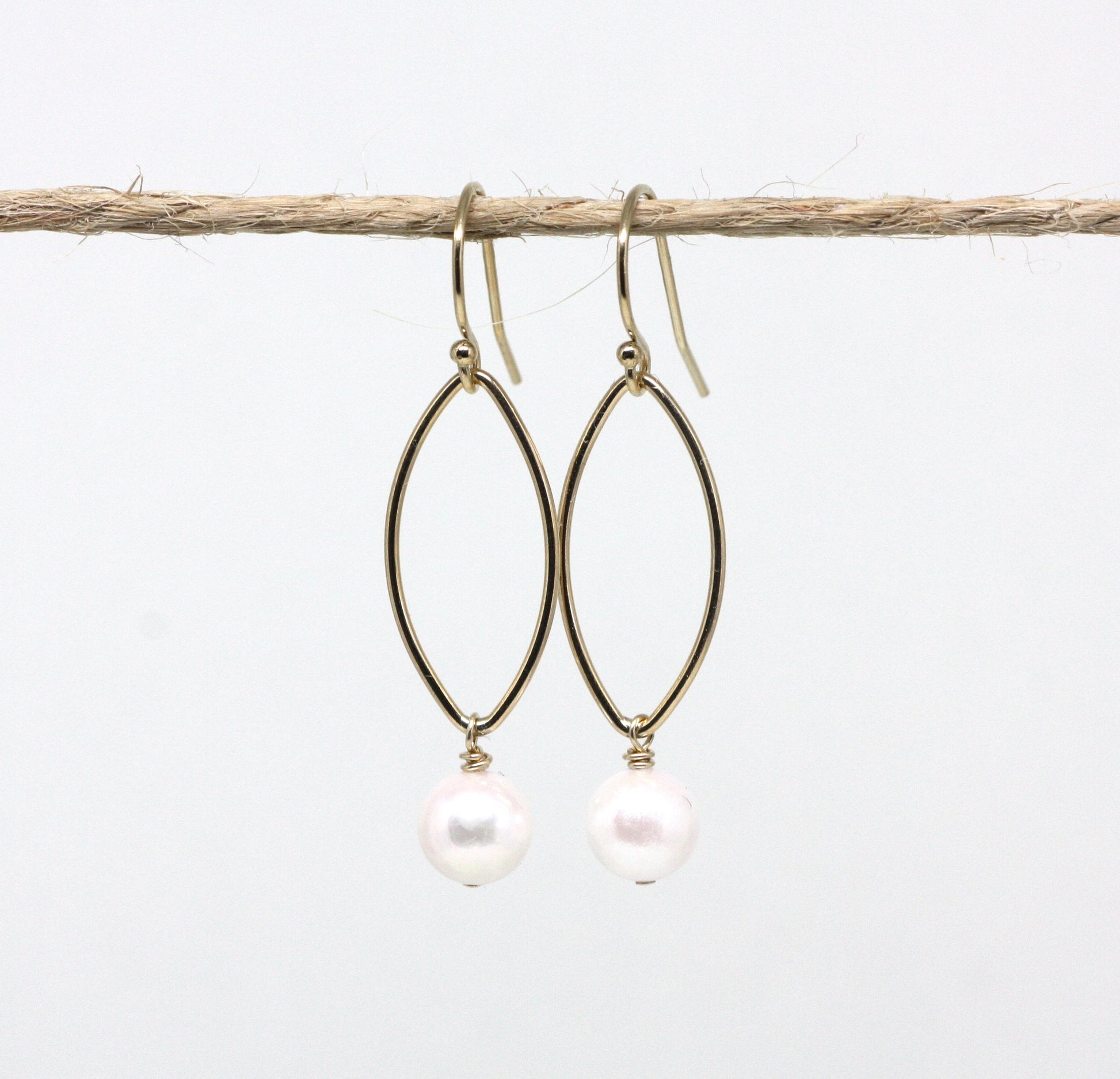 Pearl Marquise Long Drop Earrings - Velora Luxury Fashion