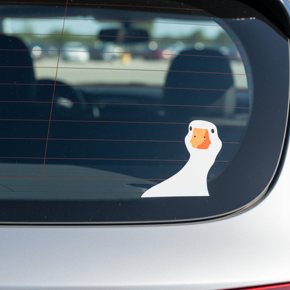 Peering Goose | Vinyl Sticker - Velora