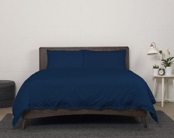 Percale Duvet Cover (Navy, Grey or White) - Velora Luxury Fashion