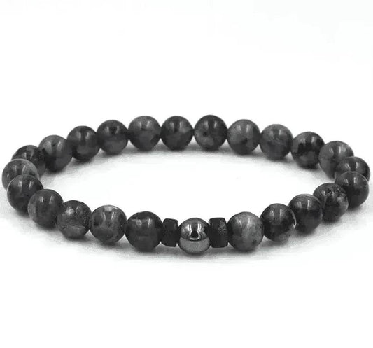 Personality Men's Black Volcanic Stone Bracelet - Velora