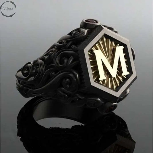 Personalized carved decorative rings - Velora