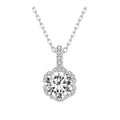 Petal Perfection 1ct Moissanite Sterling Silver Pendant Necklace - Velora Luxury Fashion