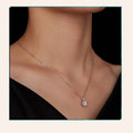 Petal Perfection 1ct Moissanite Sterling Silver Pendant Necklace - Velora Luxury Fashion