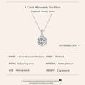 Petal Perfection 1ct Moissanite Sterling Silver Pendant Necklace - Velora Luxury Fashion