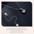 Petal Perfection 1ct Moissanite Sterling Silver Pendant Necklace - Velora Luxury Fashion