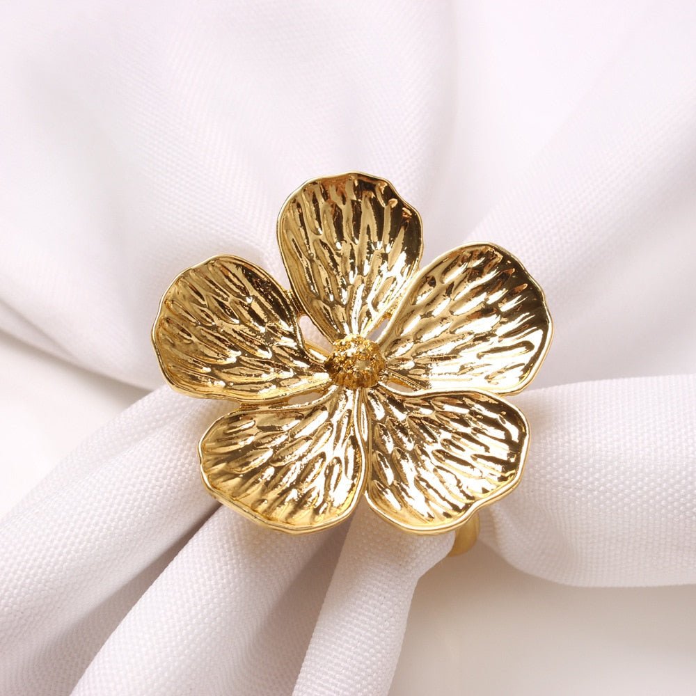 Petals Napkin Ring Holder Set - Velora Luxury Fashion