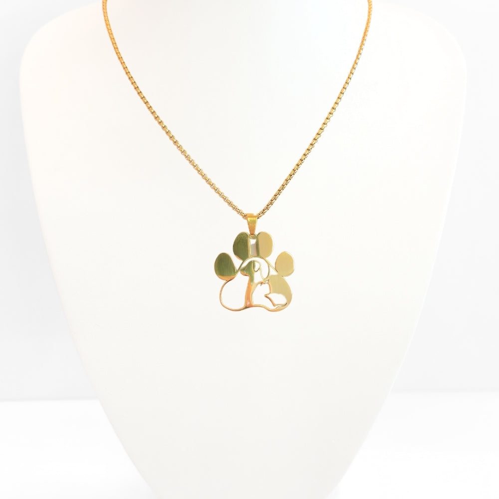 Pet Love Paw Print Necklace - Velora