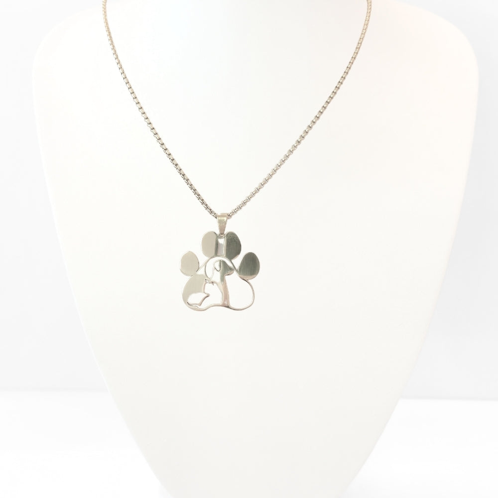Pet Love Paw Print Necklace - Velora
