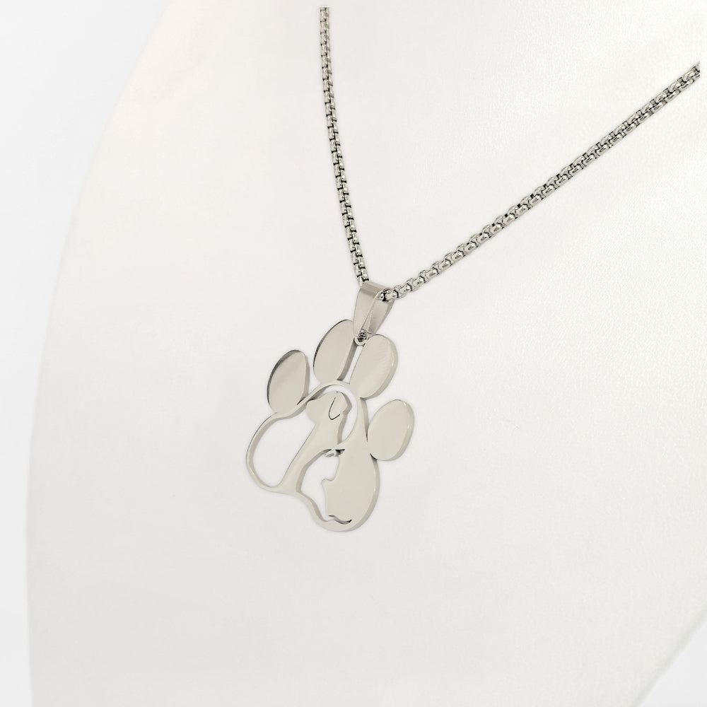 Pet Love Paw Print Necklace - Velora